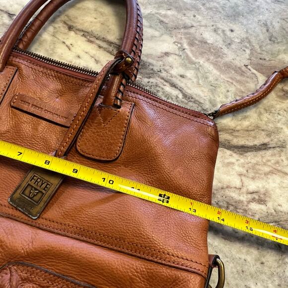 Frye Jenny Fold Over Authentic Leather Crossbody Bag - Picture 7 of 8